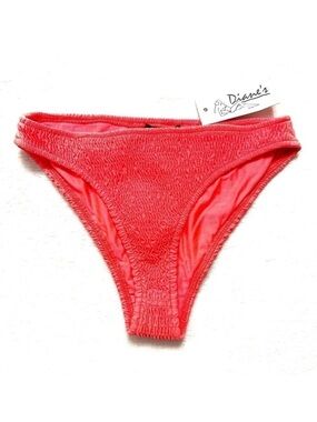 🔴 5 for $10 Rehab LAB Orange Ruched High Cut Swim Bottom Size M